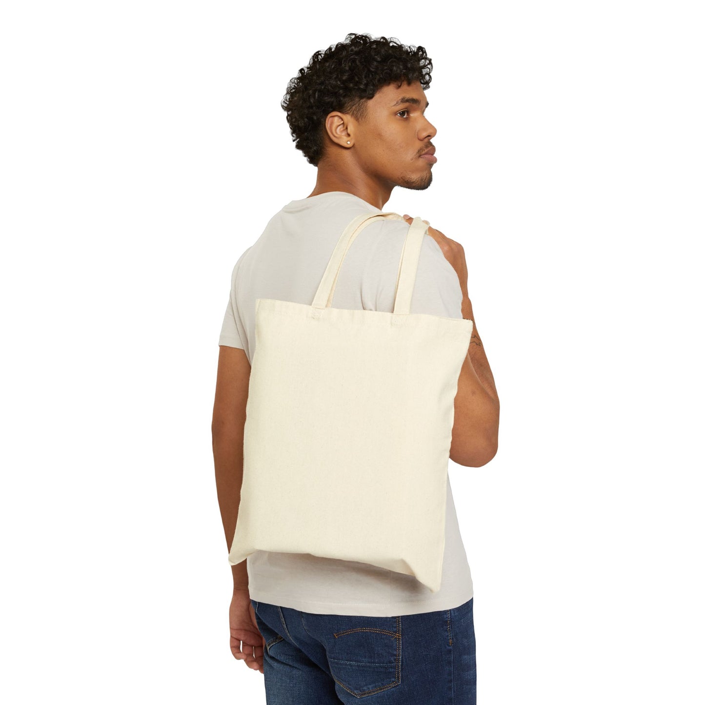 VFWR Rectangle Graphic Cotton Canvas Tote Bag