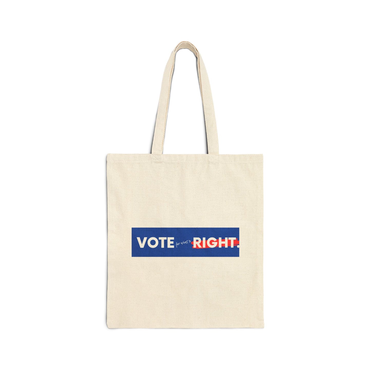 VFWR Rectangle Graphic Cotton Canvas Tote Bag