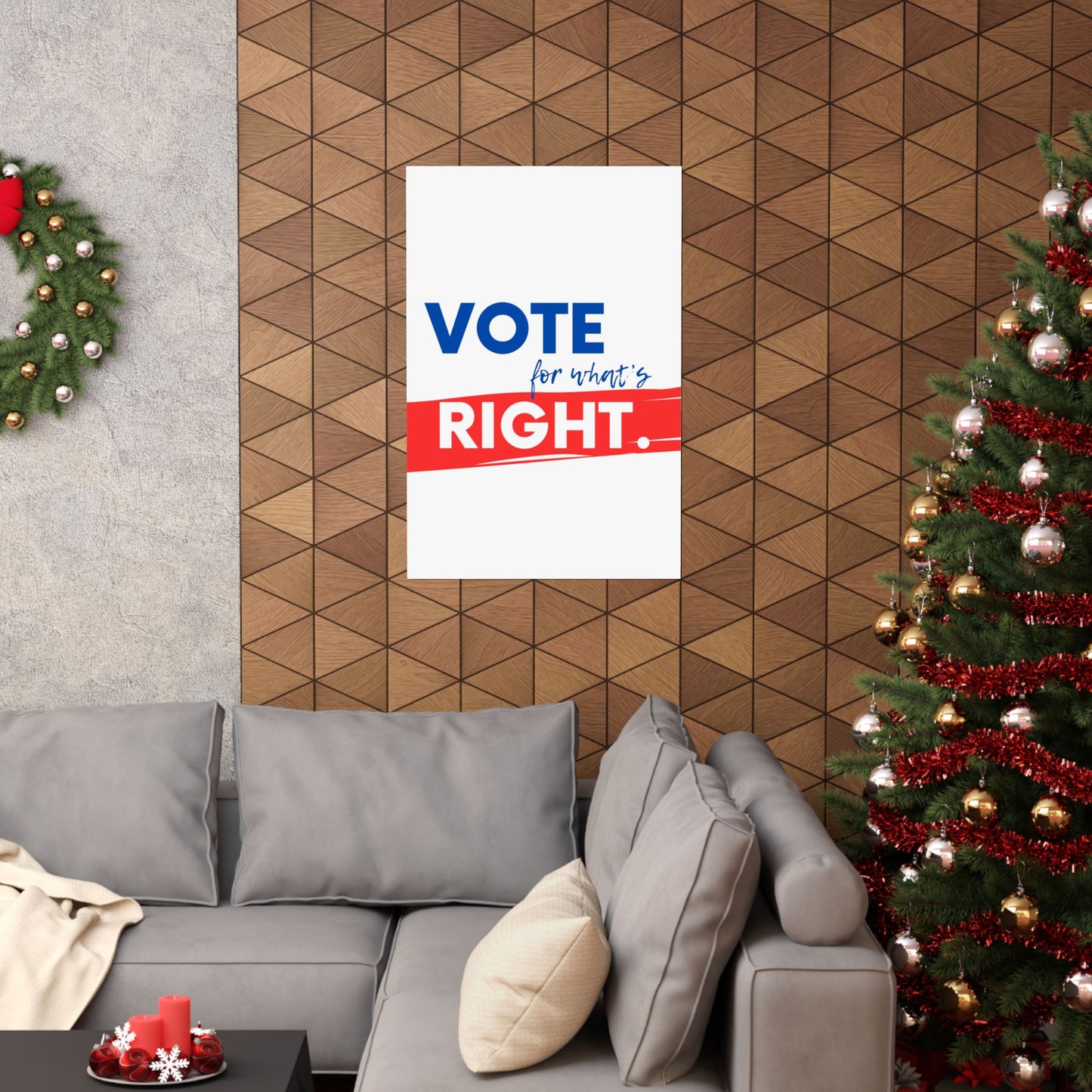 Vote For What's Right White Matte Vertical Poster